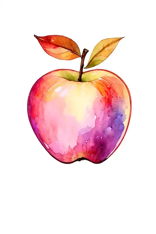 apple tree with face tattoo design idea