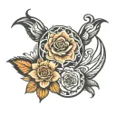 mom dad tattoo design idea