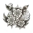 mom dad tattoo design idea