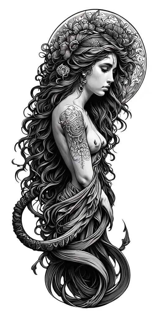 Aquarius tattoo design idea