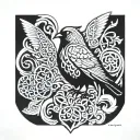 Coverup celtic bird tattoo design idea