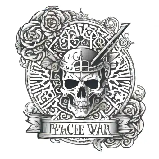 so if you want peace, prepare for war tattoo design idea
