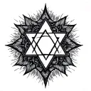 hexagram tattoo design idea