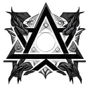 hexagram tattoo design idea