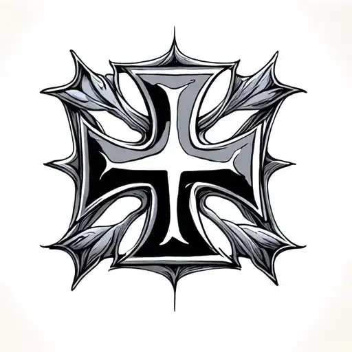 Maltese Cross tattoo design idea