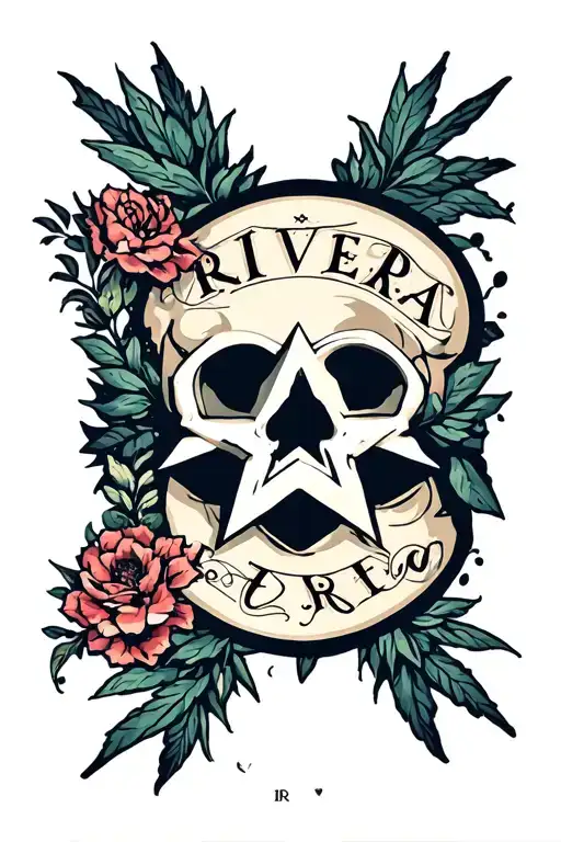 "Rivera" star passing tattoo design idea