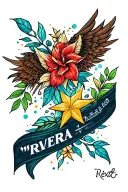 "Rivera" star passing tattoo design idea
