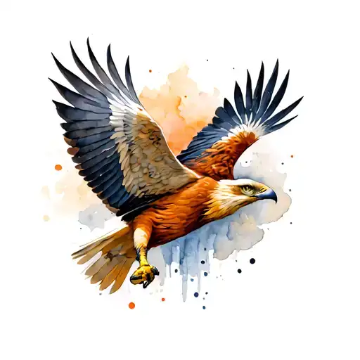 Red Kite Bird tattoo design idea