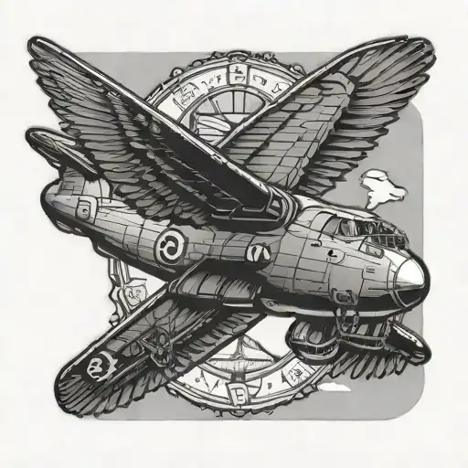 Lancaster bomber eagle tattoo design idea