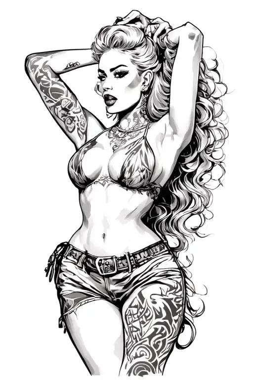 pin ups each tattoo design idea