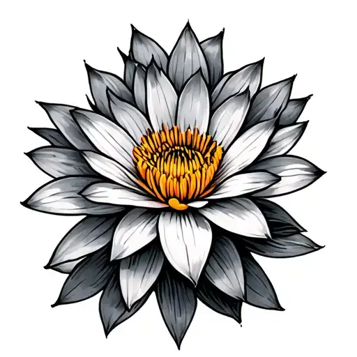 cactus flower tattoo design idea