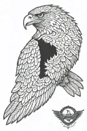 Eagle with open wings spread tattoo design idea