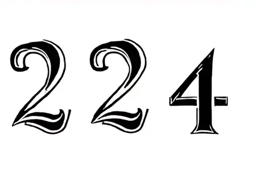 "224" tattoo design idea