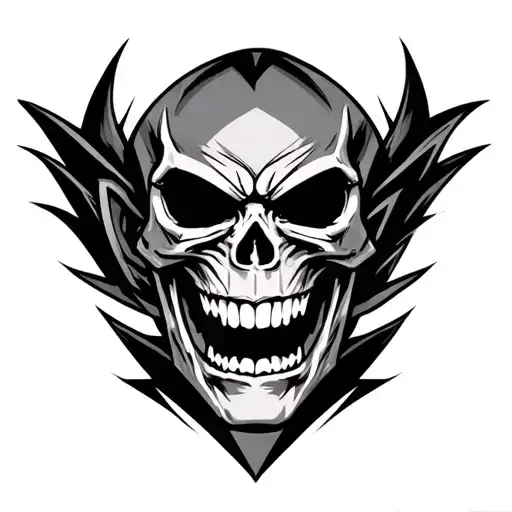 DBZ Death head tattoo design idea