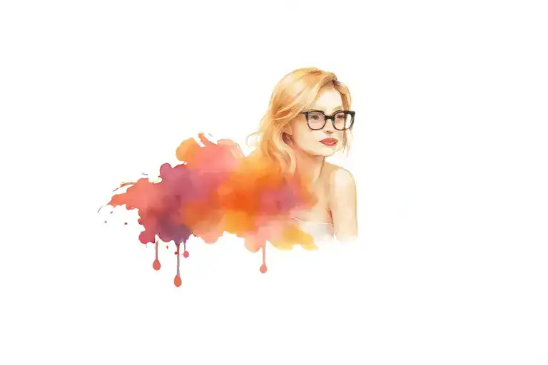 Amelia with glasses tattoo design idea