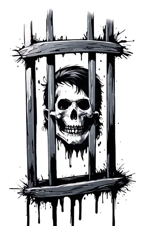 prison bars, tattoo design idea