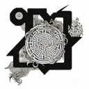 Taylor Swift lyrics labyrinth tattoo design idea