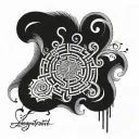 Taylor Swift lyrics labyrinth tattoo design idea