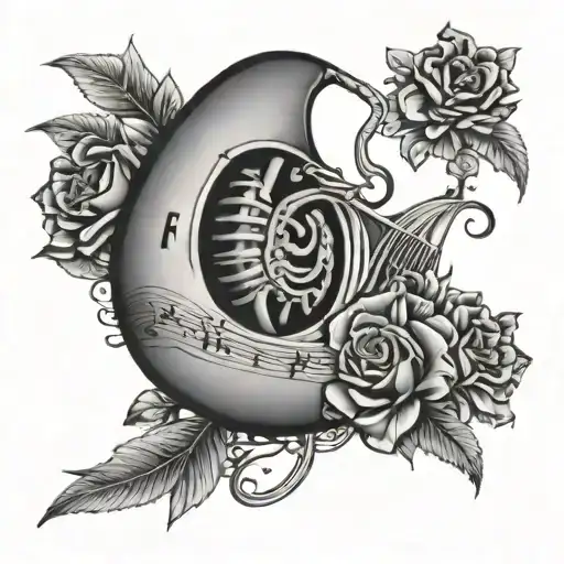 kidney transplant and music tattoo design idea