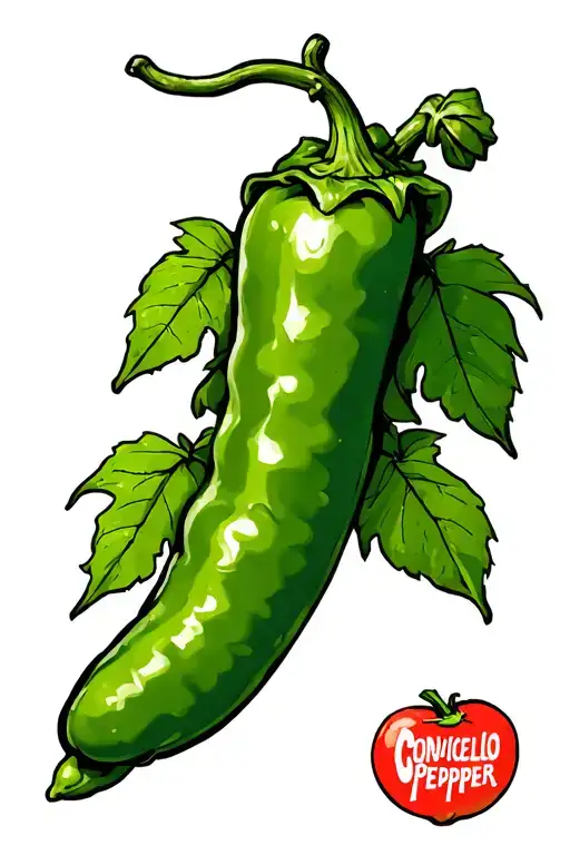 cornicello pepper tattoo design idea