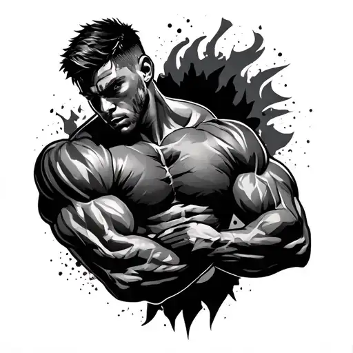 crossfit, hot, boy, amrap tattoo design idea