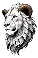 leo and aries tattoo design idea