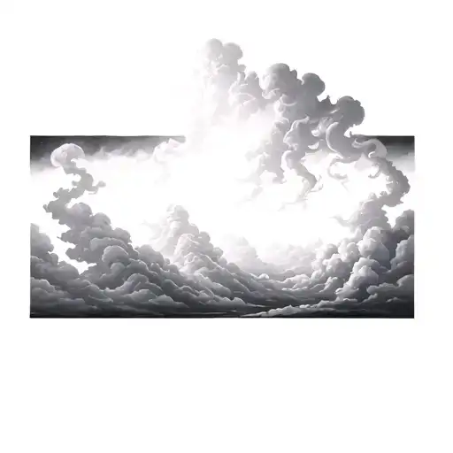 Filler Clouds and Smoke tattoo design idea