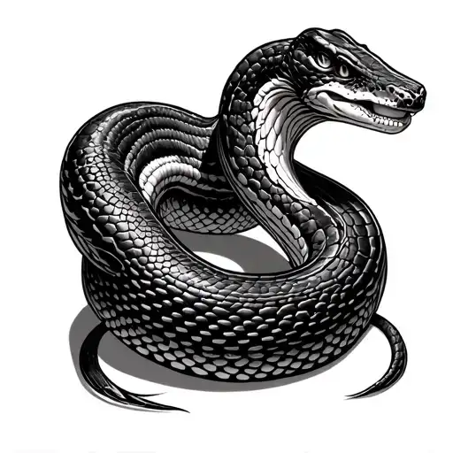 Anaconda tattoo design idea