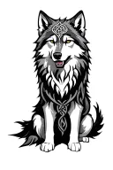 Celtic Wolf tattoo design idea