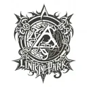 Linkin Park logo merged tattoo design idea