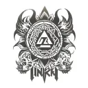 Linkin Park logo merged tattoo design idea
