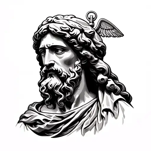 St. Luke Statue, Medical Insignia tattoo design idea