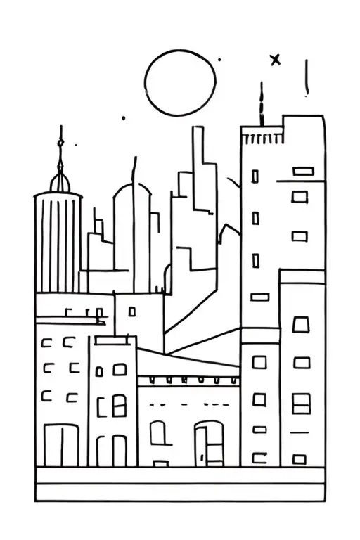 City of Barcelona tattoo design idea