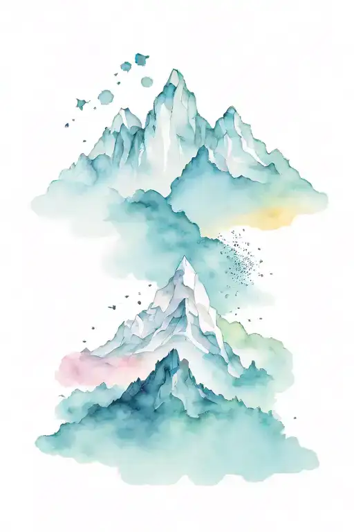 1. Mountain as a Central Symbol Concept: The mountain can represent your aspirations and achievements, as well as perseverance. tattoo design idea