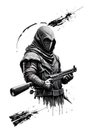 Destiny 2 hunter aiming tattoo design idea