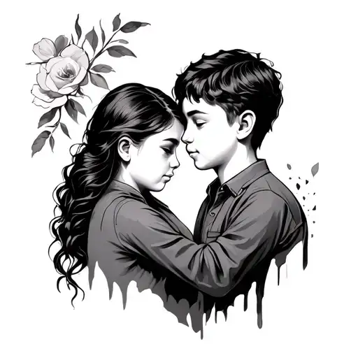 a mothers love for two sons tattoo design idea