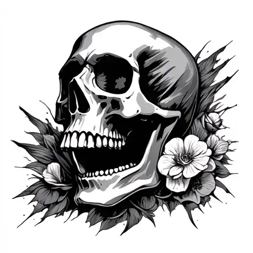 anti government involves skull tattoo design idea