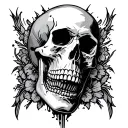 anti government involves skull tattoo design idea