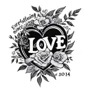 everlasting love since 2014 tattoo design idea
