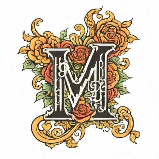 initial M-J, J, P tattoo design idea