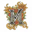 initial M-J, J, P tattoo design idea