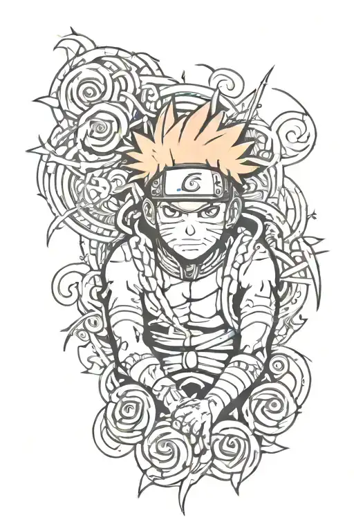 naruto pain quote and sacrafice tattoo design idea