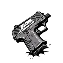 C4 charge with exploding bottom and the writing Lo dinamitardo on the front tattoo design idea