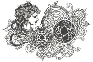 couple tattoo Represents eternal love and an unbreakable bond between husband and wife with name Deepak and Deepika tattoo design idea