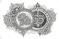 couple tattoo Represents eternal love and an unbreakable bond between husband and wife with name Deepak and Deepika tattoo design idea