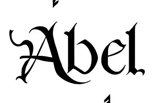 "Abel" tattoo design idea