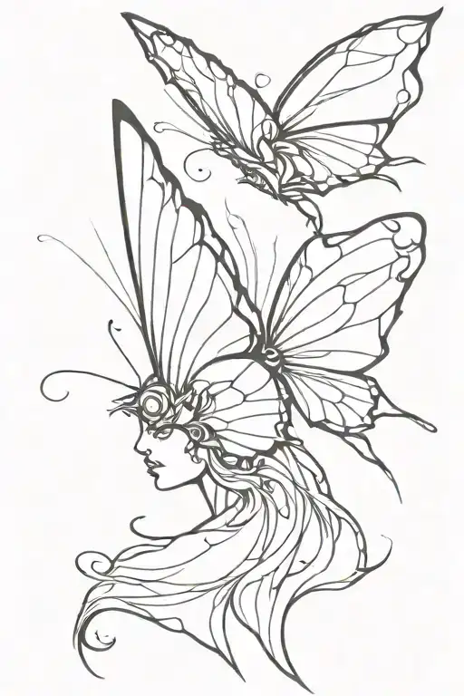 head exploding, throat grabbing, butterfly releasing phoenix tattoo design idea