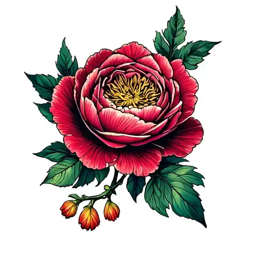 narcissus peony rose Sagittarius Capricorn Gemini Scorpio moon mushroom tattoo design idea