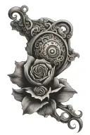 stomach tattoo design idea