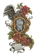 Psalm 23:4 Verse with imagery tattoo design idea